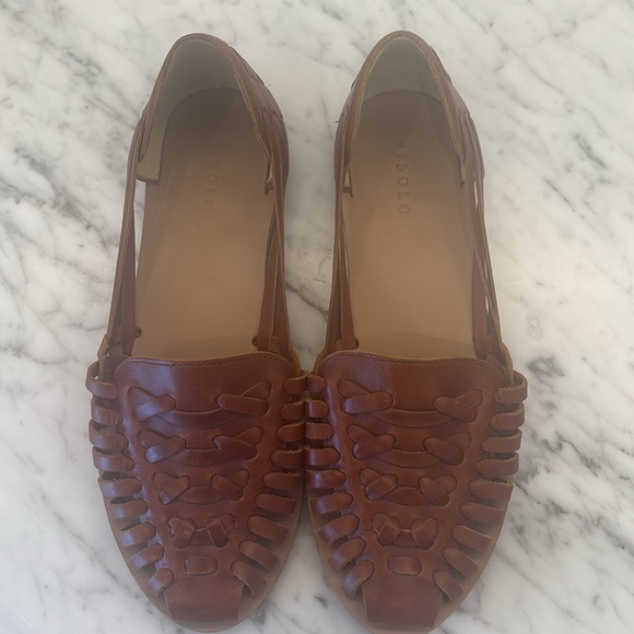 Women's Nisolo Huarache Sandals in Brandy, Size 9 - Picture 2 of 6